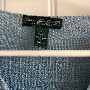 Blue ombré linen sweater